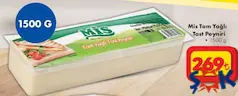 MİS TAM YAĞLI TOST PEYNİRİ 1500 G